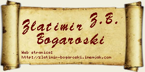 Zlatimir Bogaroški vizit kartica
